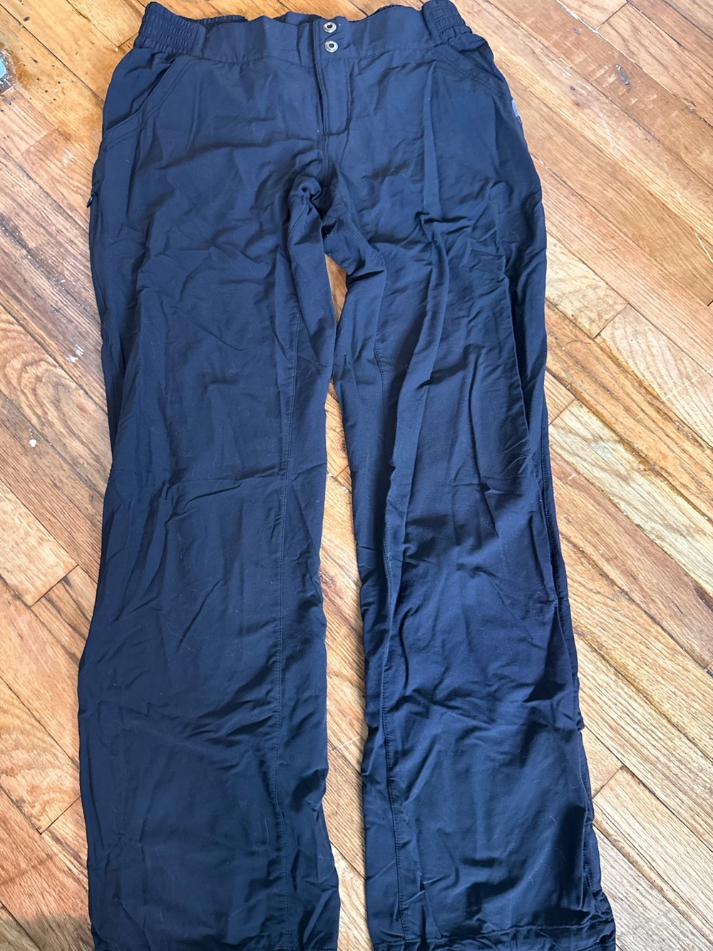 Mountain Hardwear Black Straight Leg Pull-On Hiking Pants Activewear Outdoor